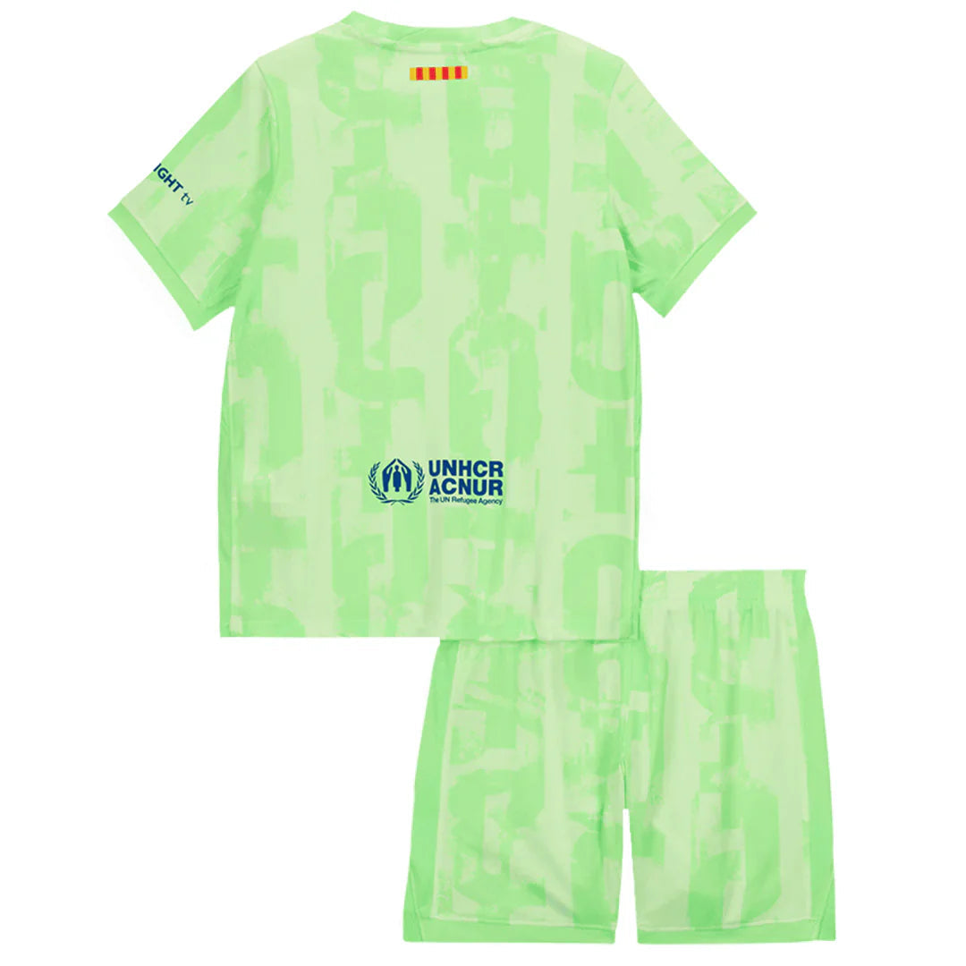 FC Barcelona. Kids Green Lime Jersey 2025/2026