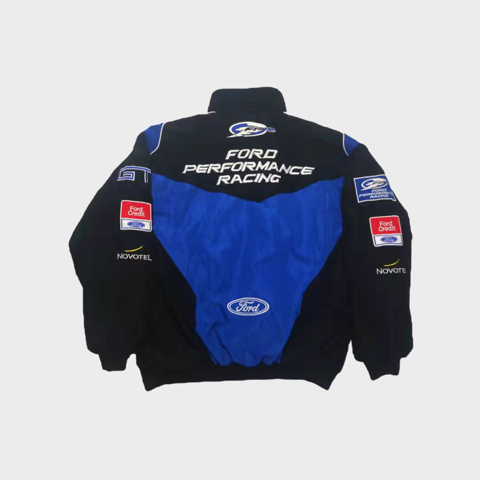 Ford Performance Racing Jacket – Blue & Black Motorsport Team Zip-Up Coat