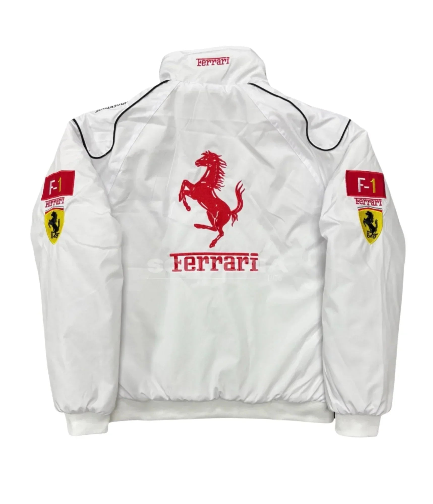Ferrari F1 Vintage White Racing Jacket