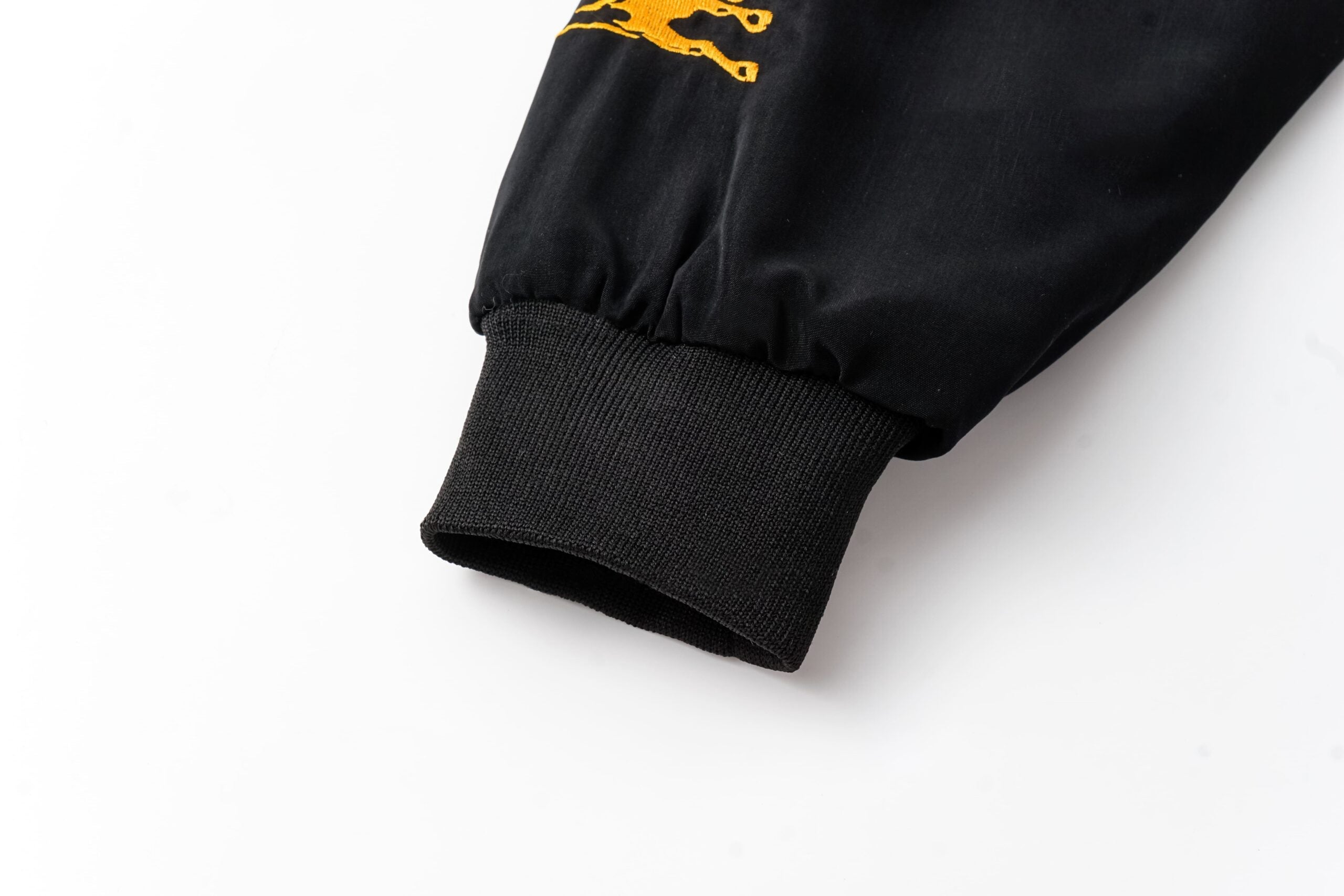 Lamborghini Racing Team Jacket – Black Motorsport Zip-Up with Gold Embroidered Logos