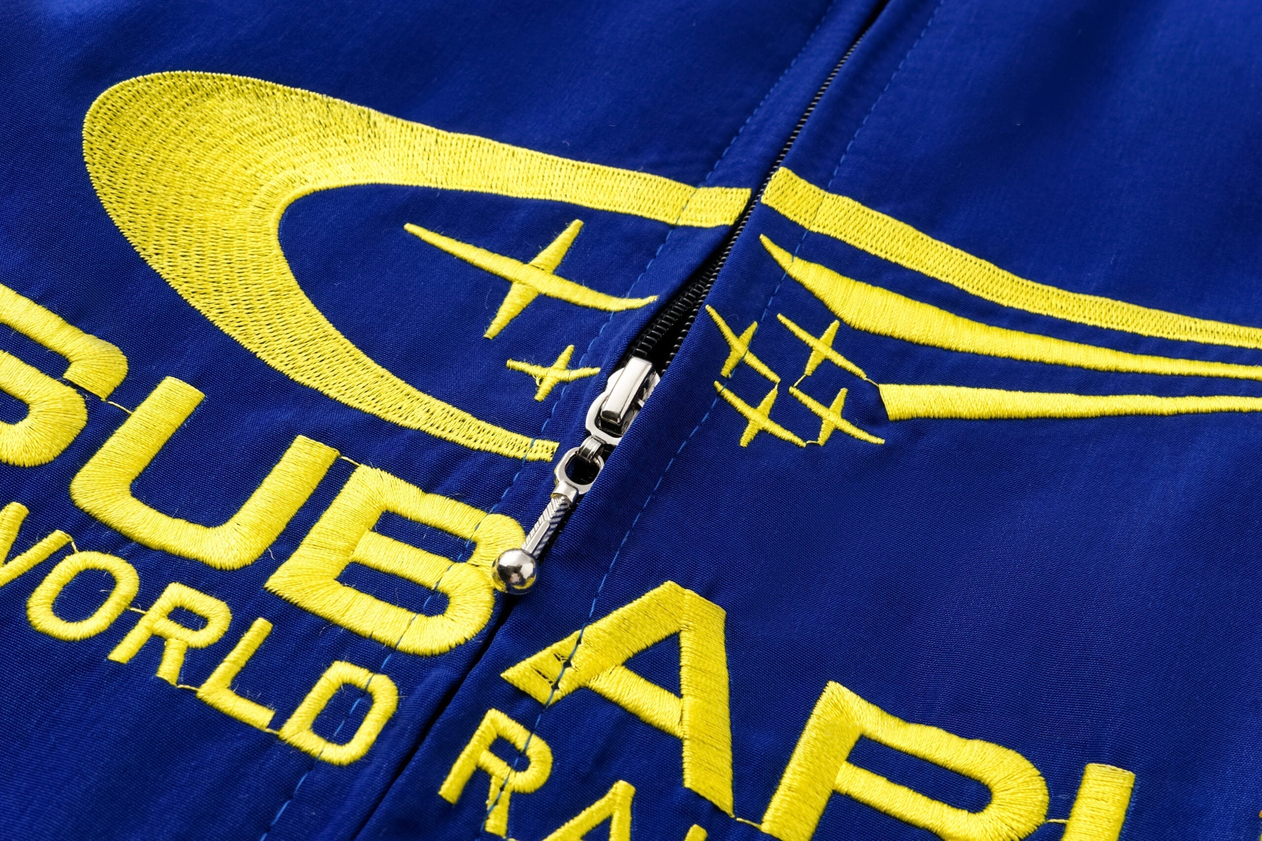 Subaru World Rally Team Jacket – Blue & Yellow Motorsport Racing Zip-Up