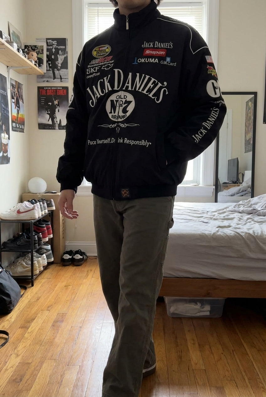 Jack Daniel's Old No. 7 Racing Jacket Black | Full Zip NASCAR Sponsor Logos