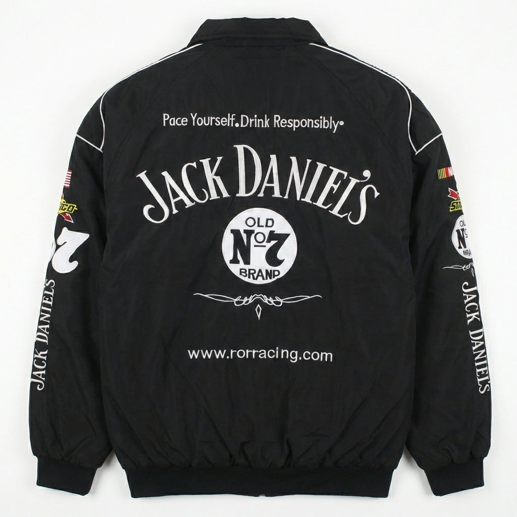 Jack Daniel's Old No. 7 Racing Jacket Black | Full Zip NASCAR Sponsor Logos
